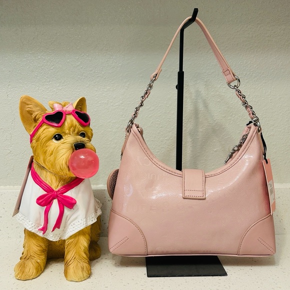 🆕✨ Juicy Couture Starry Night Hobo Handbag Blush NWT 💎 - Picture 3 of 11